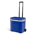thumbnail image 4 of 30qt Rolling Cooler with Wheels, Hard-Sided Insulated Design, 41-Can Capacity for Ice Retention, Durable Portable Build for Picnic, Beach, Camping, and Outdoor Travel, 4 of 10