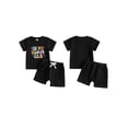 thumbnail image 2 of BemeyourBBs Toddler Baby Girl Boy Summer Clothes 2 Pieces Outfits Short Sleeve In My Toddler Era Letter Print T Shirt Tops Pockets Shorts Sets, 2 of 9