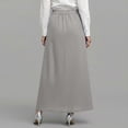thumbnail image 4 of Summer Womens Skirts Linen High Waisted A-Line Maxi Skirt with Side Pockets for Work, 4 of 6