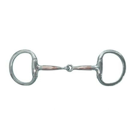 20139-5-3-4 Stainless Steel Copper Overlay Eggbutt Snaffle Bit - 5.75 in.