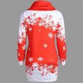 thumbnail image 6 of Tiqkatyck Christma Sweatshirt for Women, Womens Fashion Merry Christma Snowflake Printed Tops Hooded Christma Sweatshirt Dress, Sweatshirt for Women, Trendy Tops for Women 2024 Red L, 6 of 7