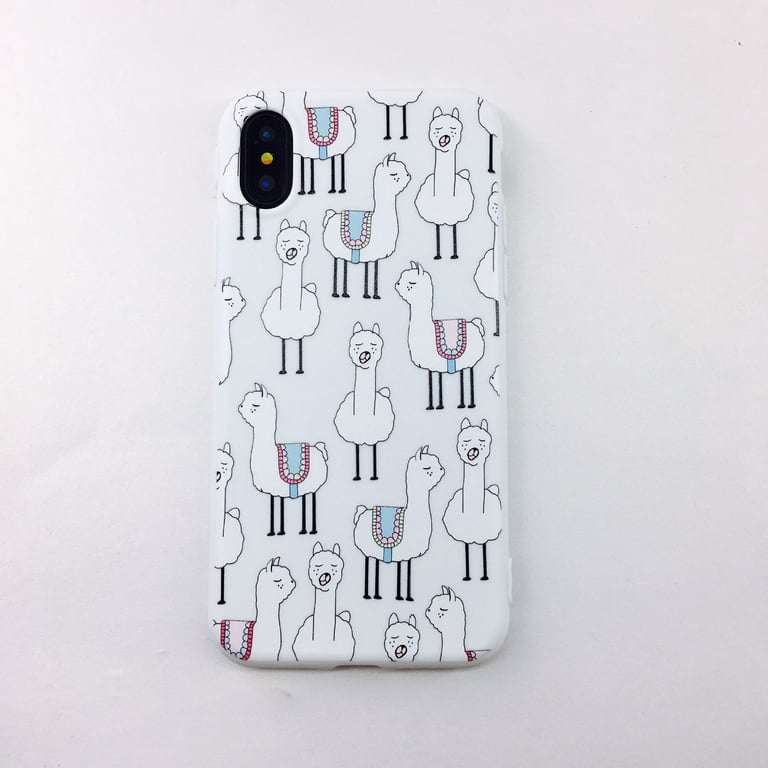 Toyella Alpaca grass mud horse animal phone case White IPhoneXR