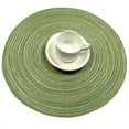 thumbnail image 6 of 15" Green Round Placemat Set of 4, Large Cotton Woven Non-Slip Placemat Set of 6 Heat Resistant Placemat 4 Piece, 6 of 7