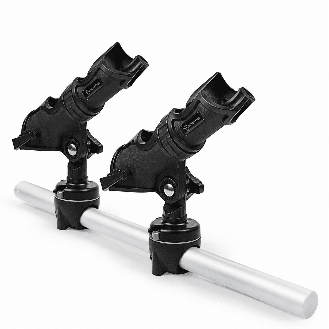 Fishing Rod Holder X2+rail Mount X2 Universal Fit 360-Degree Adjustable Boat Kayak Kit
