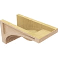 thumbnail image 5 of 7"W x 14"D x 7"H Wide Viola Rough Cedar Woodgrain TimberThane Corbel, Primed Tan, 5 of 6