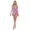 Pink, variant on Women's One Piece Swimdress Swimsuits Slimming Tummy Control Swim Dress With Detachable Skirt, Abstract Wave
