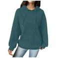 thumbnail image 1 of WEAIXIMIUNG Chandails en Molleton pour Femmes Sans Capuche avec Graphiques Mode Décontractée Couleur Unie Pull Ample à Manches Longues Patchwork, 1 of 6