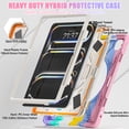 thumbnail image 2 of Dteck Case for iPad Pro 13 inch M4 2024,Heavy Duty Armor Shockproof Kids Case with Rotating Stand & Hand/Shoulder Strap for iPad Pro 13-in. (M4),Colorful/Pink, 2 of 7