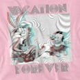 thumbnail image 2 of Looney Tunes Vacation Forever Women's T Shirt, Pink, X-Large, 2 of 6