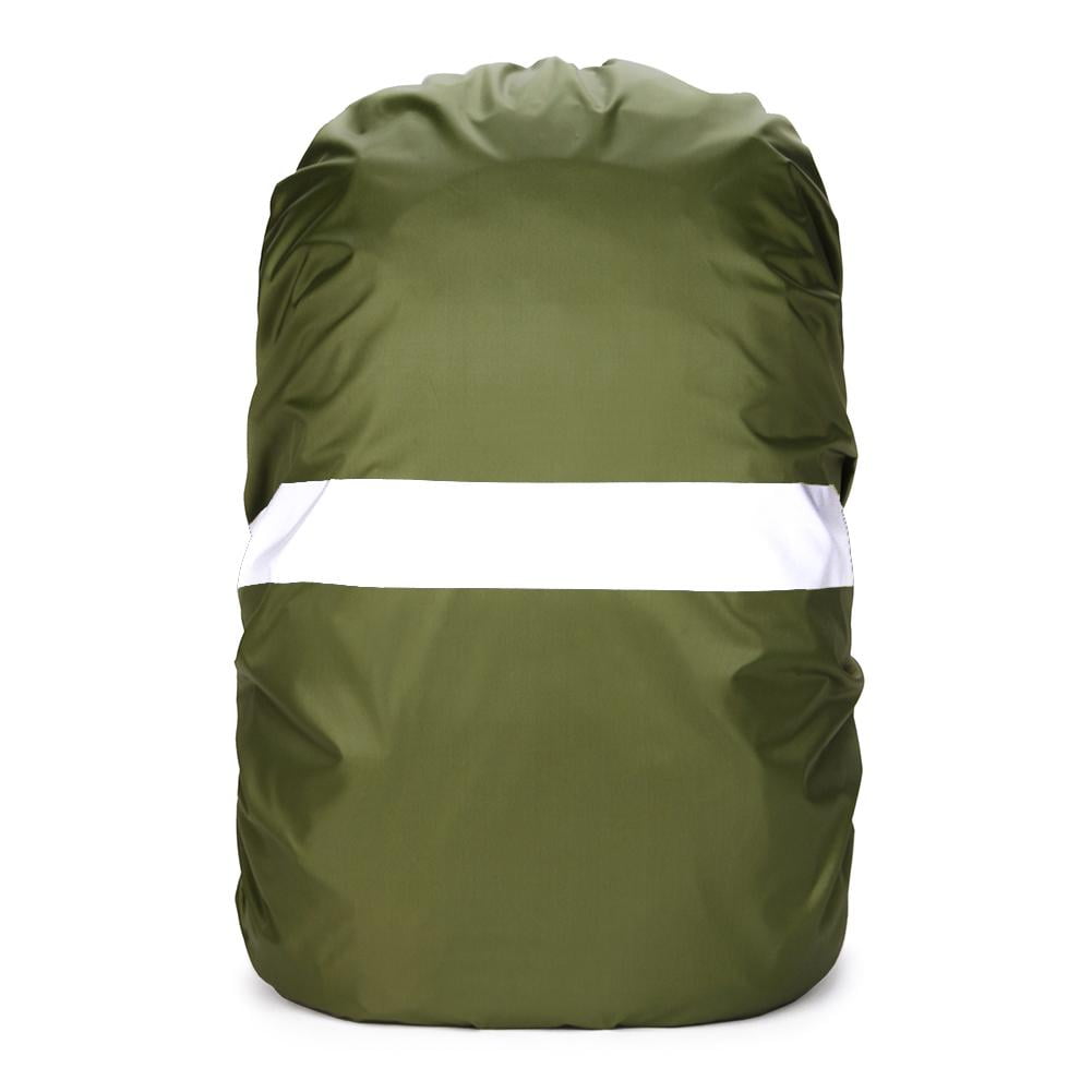 Army Green Adjustable Waterproof Dustproof Backpack Reflective Rain Cover *Z 