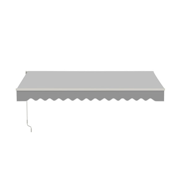 ALEKO Retractable Home Patio 10 x 8 feet Awning Silver Gray Canopy Sunshade