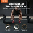 thumbnail image 2 of KFFKFF Gym Floor Tiles, 0.56 Inch Thickness, 12 Pieces, Rubber Surface and EVA Foam Core, 24" x 24" Exercise Mats Providing 48 sq.ft Area, Connectable Puzzle Style Fitness Mats for Home, Gym, Garage, 2 of 9