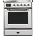 thumbnail image 2 of ILVE Majestic II 30" Electric Glass Door Modern Metal Range in White/Chrome, 2 of 3