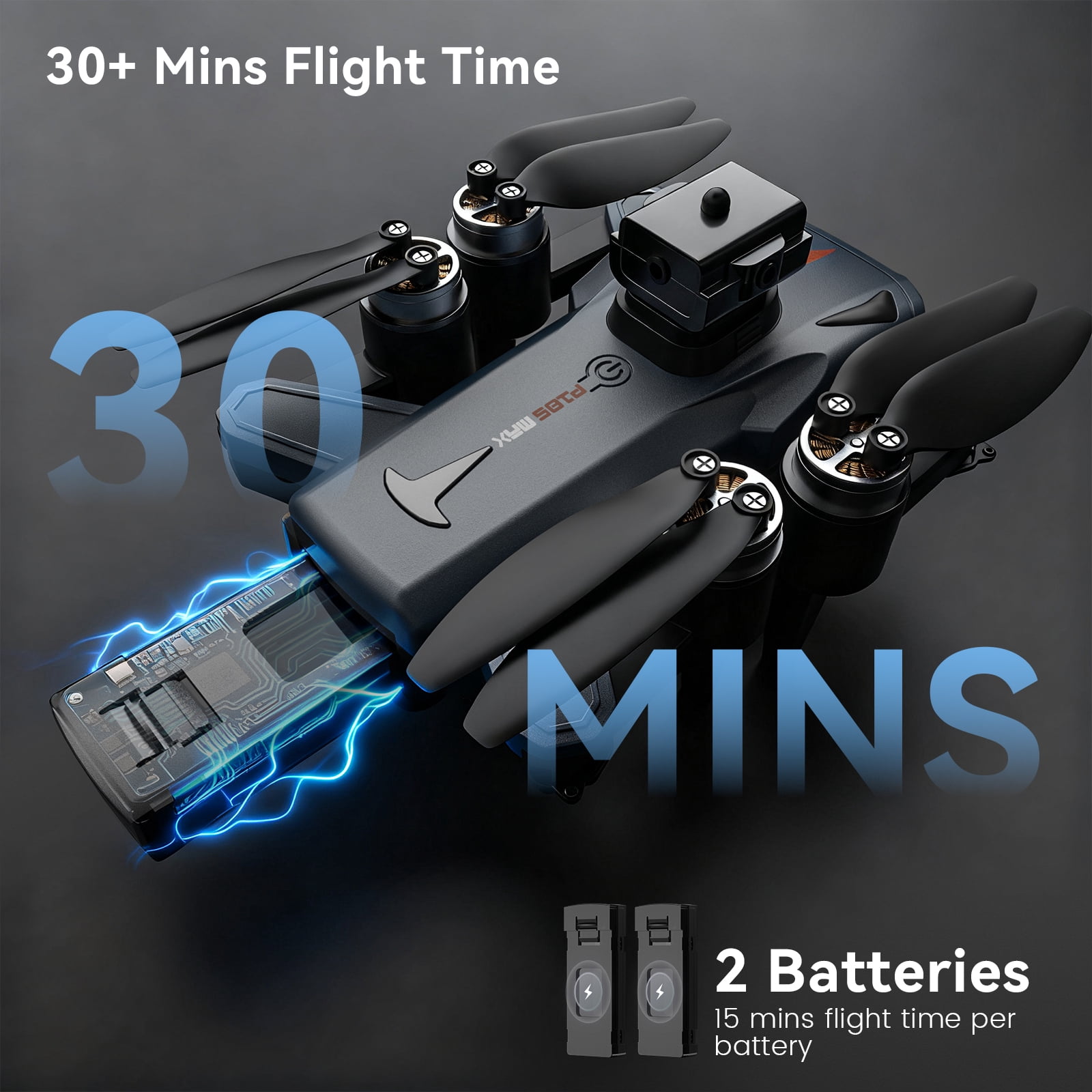 JoyStone RC Drone with 4K Camera for Adults Kids, Brushless Mini Drone with Headless Mode, RC Quadcopter with Colorful LED Light, 2 Batteries for Beginners