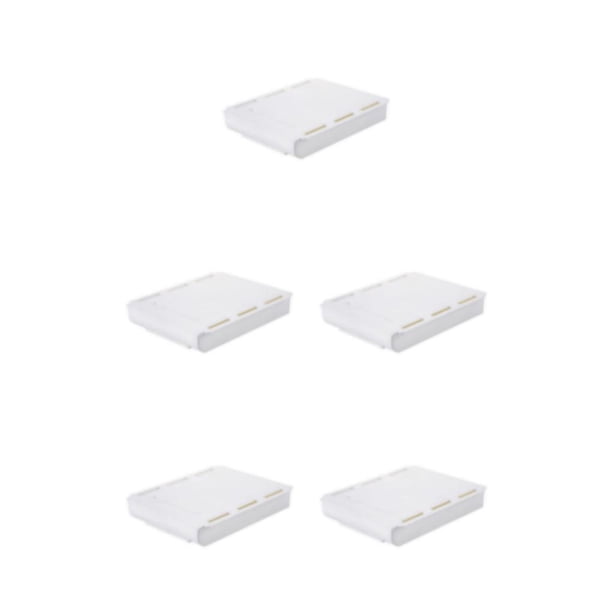 Yuarrent Caja de almacenamiento con cajones con gran capacidad de carga: elegante y multifuncional Almacenamiento oculto duradero blanco S Type2 NO2
