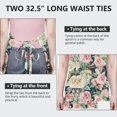thumbnail image 6 of Pioneer Flower Floral Print Pattern Apron-Garden Aprons for Women with Pockets-Cotton Linen Waterproof Kitchen Cooking Gardening Aprons Adjustable for Kitchen,Cooking,BBQ and Salon 33x27 Inch, 6 of 7