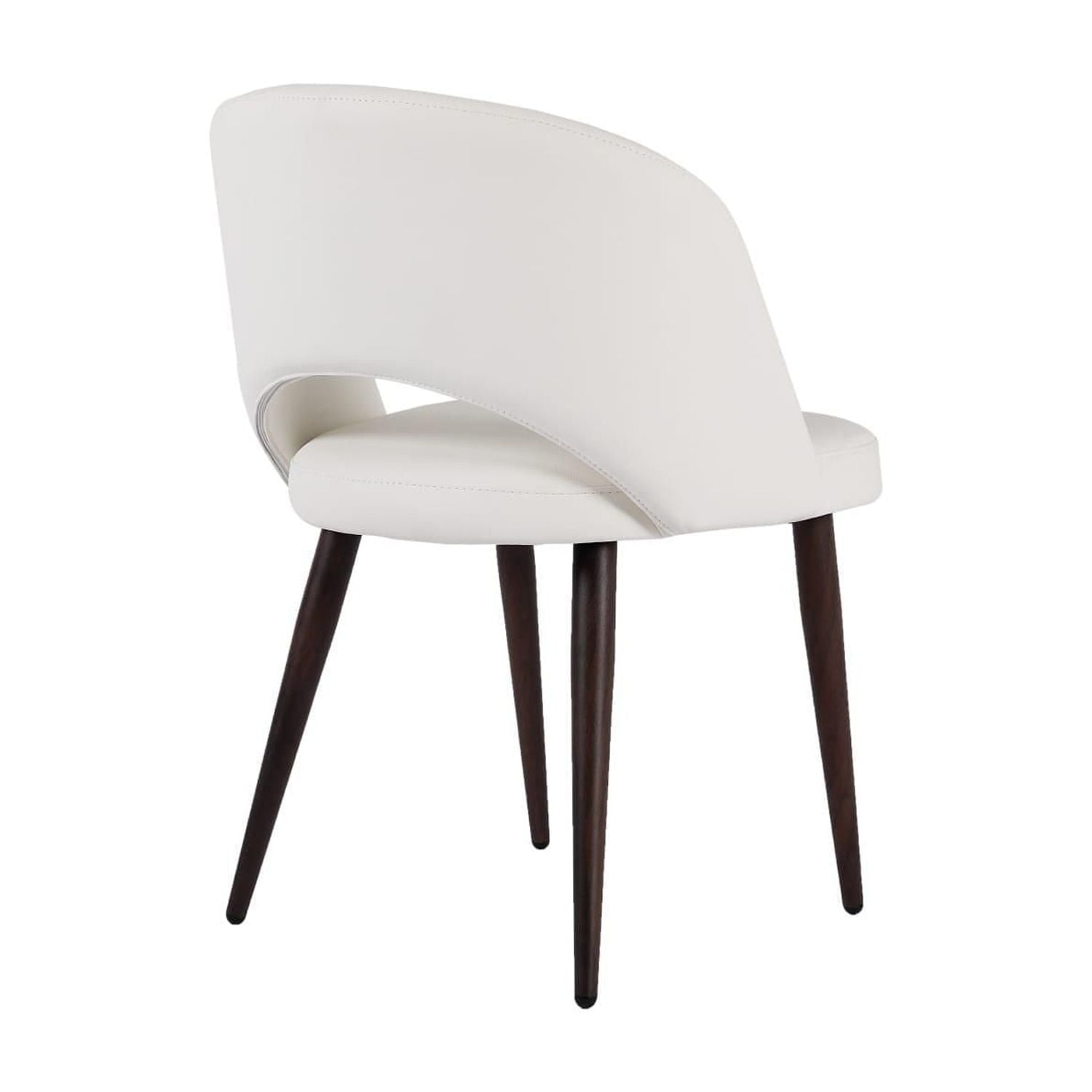 Chaise de salle à manger sans accoudoirs Take Me Home Executive – Style milieu de siècle avec revêtement en cuir PU de qualité supérieure et pieds en noyer robustes, parfaite pour les salles à manger