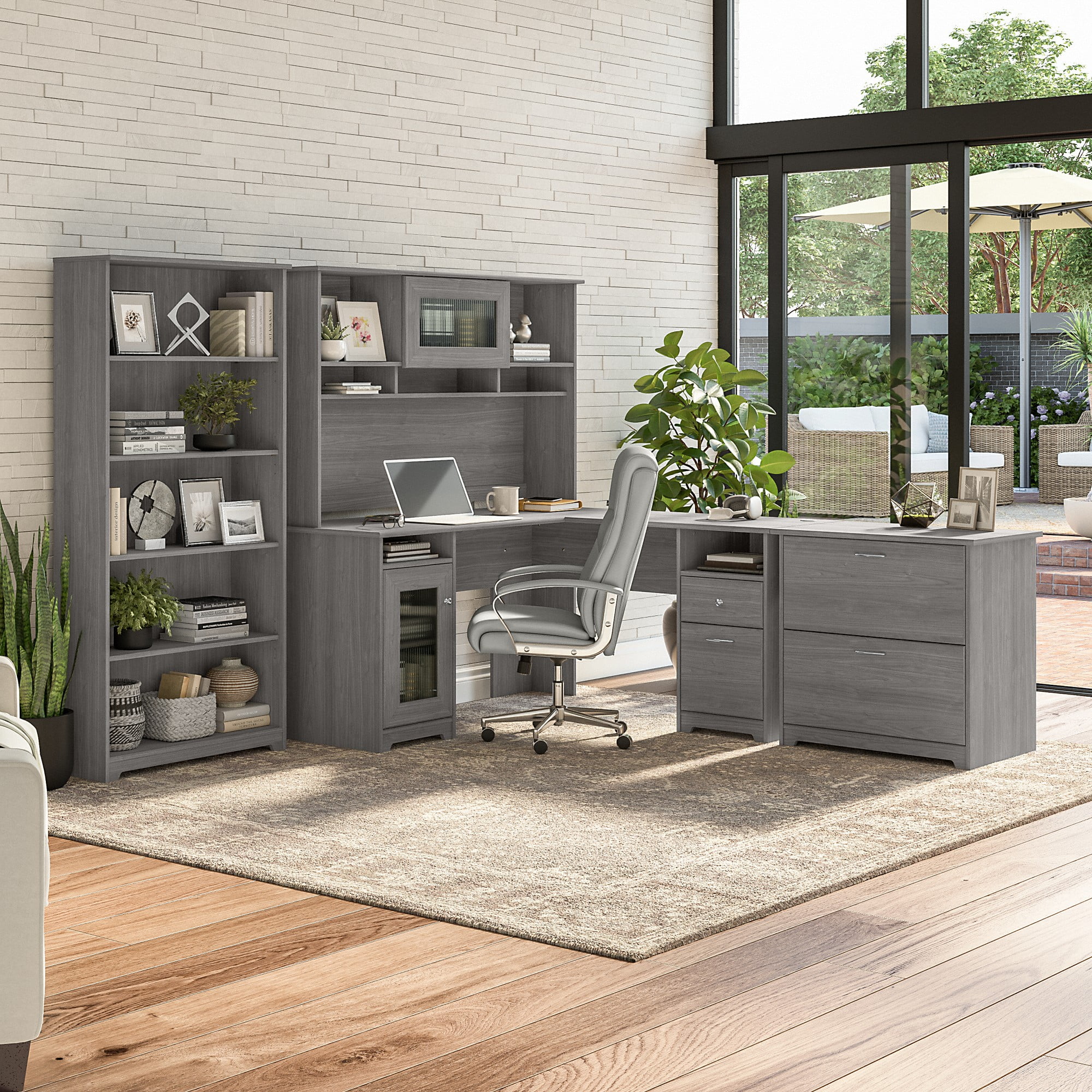Bush Furniture Cabot Lateral File Cabinet, 2 Drawer, Modern Gray
