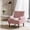 Pink, variant on Modern Stripe Accent Chair with 2" Wide Wale Corduroy,9" Solid Wood Legs,Comfortable Upholstered Armchair for Living Room