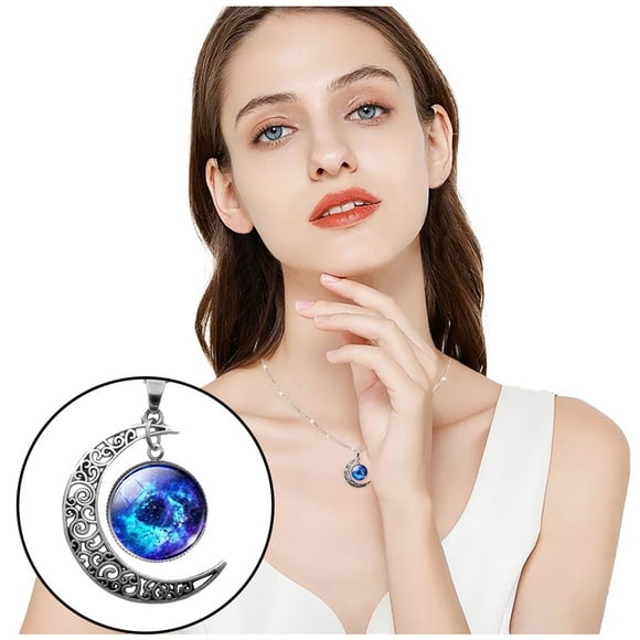 Collar para mujer, joyería para mujer, joyería para mujer, collar de pareja de San Valentín, colgante de piedra de estrella, joyería, collar de estrellas