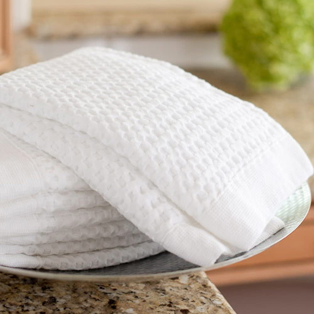 Waffle Weave Hand Towel 100 Natural Cotton Lattice, Lint Free Extra