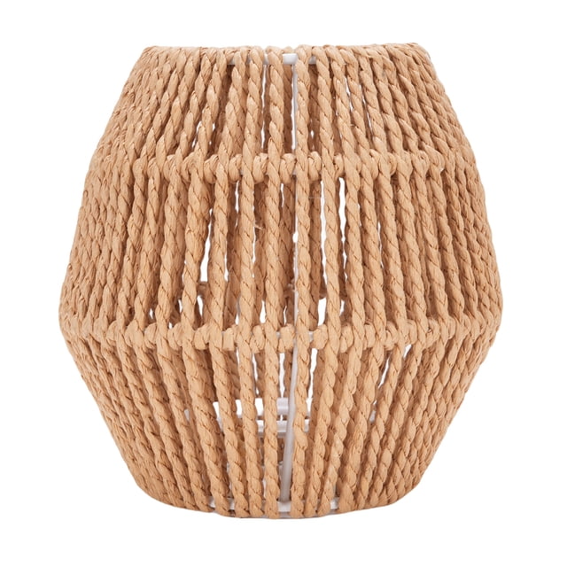 Pantalla Tejida, Exquisita Pantalla De Lámpara De Cuerda De Papel, Segura, Inodoro, Versátil Para El Hogar