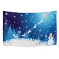 thumbnail image 4 of ABPHQTO Tapiz de muñeco de nieve navideño, decoración para colgar en la pared, decoración del hogar, sala de estar, dormitorio, 100x150 cm, 4 of 4