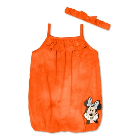 

Disney Minnie Mouse Baby Girl Romper & Headband