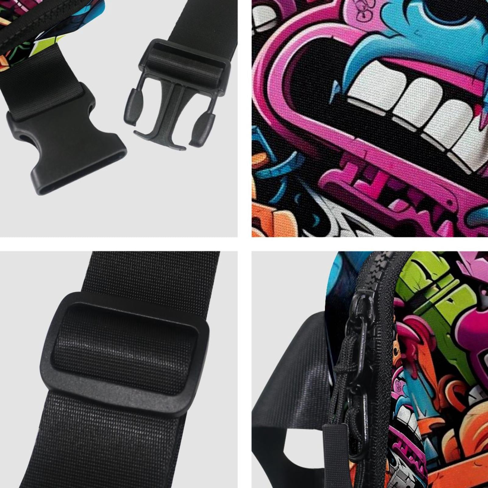 Christmas crutches Lightweight Adjustable Waist Bag with Extension Strap - Unisex Fanny Pack Belt Bag