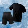 thumbnail image 4 of CHUMUD 2 Piece Sets for Men Dry Fit Crew Neck Short Sleeve T Shirts and Eastic Waisted Shorts Workout Clothes Athletic Set Basketball Football Running Gym Summer Outfits (Avail for Big and Tall), 4 of 7