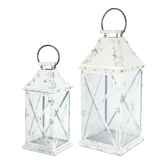 Home Decorative Lantern (Set of 2) 18.75"H, 25.25"H Metal