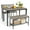 Gray, variant on Gymax 4pcs Dining Table Set Rustic Desk 2 Chairs & Bench w/ Storage Rack Grey