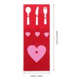 thumbnail image 2 of unbranded 4Ud Funda De Tela Para Cubiertos Con Corazón Ideal Para Bodas Y Cena Romántica, 2 of 6