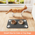 thumbnail image 5 of 1pc Non-Slip Pet Placemat for Dogs and Cats, Quickly Absorbs Moisture, 12x20 Inch Dog and Cat Food Bowl Placemat, Easy-to-Clean Rubber Backing Durable Mat, Gray, 5 of 8