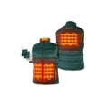 thumbnail image 2 of ORORO Men's Heated Vest with Battery, Heating Vest for Hiking Skiing Outdoors (Green/Yellow,L), 2 of 12