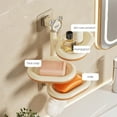 thumbnail image 5 of CQCYD under $5 3 Layer Soap Dish for Shower, Wall Mounted Bar Soap Holder Suction Cup Self Draining Soap Case Sponge Holder for Shower Bathroom, Tub and Kitchen Sink, 5 of 7