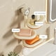 thumbnail image 5 of Hogar y cocina, baño Jabonera giratoria sin taladro Bandeja dispensadora de jabón de pared Caja de almacenamiento de jabón multicapa Contenedor de jabón giratorio Estantes de plástico, 5 of 7