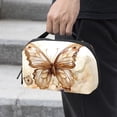 thumbnail image 2 of Butterfly Travel Case Oxford Cloth Waterproof Digital Pouch Organizer Case for Travel Leather Cord Organizer - 5.9x9.44x3.14 in, 2 of 6