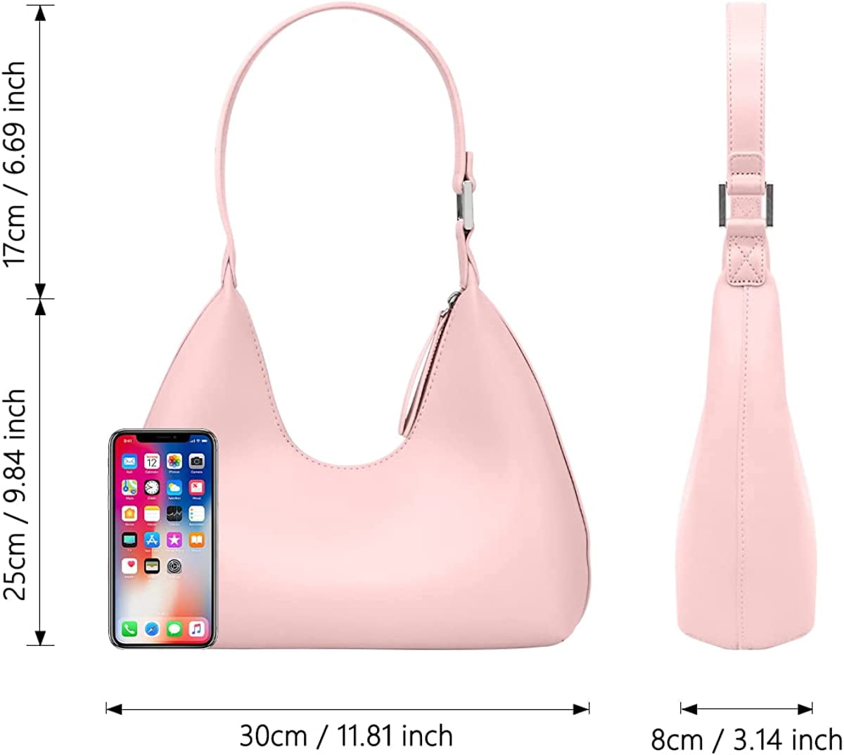 Barabum Mini Purse Small Shoulder Bags for Women Trendy Small Hobo Bag Clutch Purses for Women