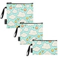 thumbnail image 2 of Dailycode Reusable Ziploc Bags Leakproof Sandwich Snack Freezer Bags Cartoon Clouds Fruits 3 pack, 2 of 7