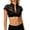 Black, variant on Women's Lace Crop Tops V Neck Short Sleeve Floral Elegant Dressy Party Cocktail Evening Wedding Guest Summer Top, White 40