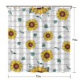 thumbnail image 5 of Waterproof Cute Sunflower Colorful Shower Curtain 72x72 Inch Boho Style Polyester Unique Shower Curtain for Bathroom Hotel Home Decor with 12 Plastic Hooks, 5 of 5