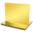 thumbnail image 1 of Lot de 20 Plateaux Rectangulaires pour Gâteaux, Bases Jetables en Carton pour Gâteaux, Feuille de Quart de Gâteau en Feuille d'Or 25 X 34 cm pour Cuisson Or, 1 of 7