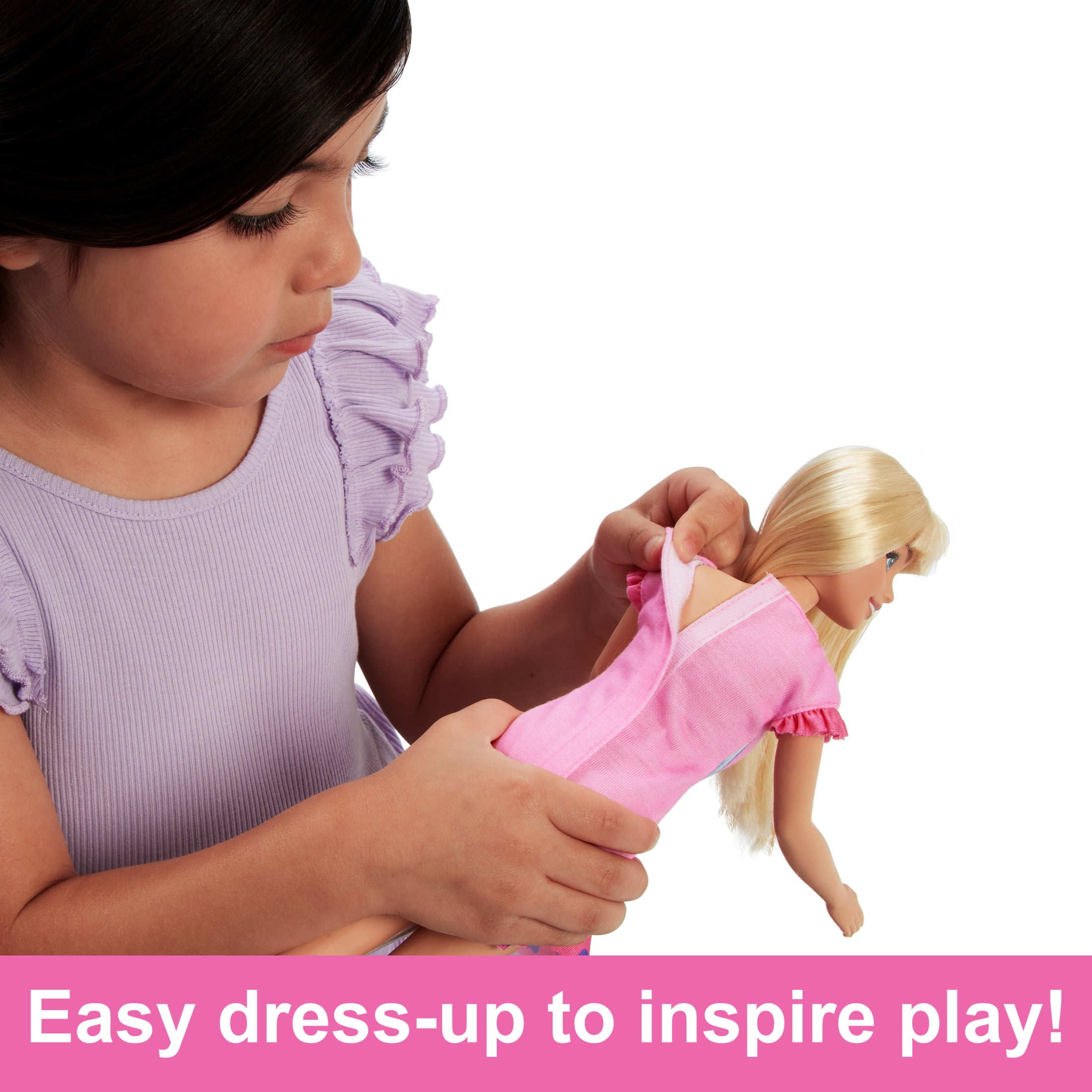 My First Barbie Doll for Preschoolers, 'Malibu' Blonde Posable Doll with Kitten and Accessories