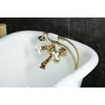thumbnail image 4 of Kingston Brass KS265PXPB Kingston Tub Wall Mount Clawfoot Tub Faucet with Hand Shower, Polished Brass, 4 of 7