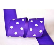 Ribbon Bazaar Grosgrain Polka Dots 1-1/2 inch Regal Purple 25 yards 100% Polyester Ribbon