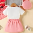 thumbnail image 4 of KEXE Girls Outfit Sets Toddler Summer Outfits Toddler Baby Girl Outfits Summer Clothes Infant Spring Short Sleeve Shirt Tops Cute Shorts Set, 4 of 9