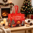 thumbnail image 6 of 2 Pack Extra Large Christmas Gift Bags, Non-Woven Tote Bags with Handles, Reusable Holiday Shopping and Gift Packaging Bags, Hot Pink, 6 of 7