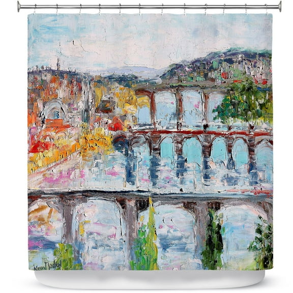 Shower Curtains 70" x 93" from DiaNoche Designs by Karen Tarlton - Prague Sunrise