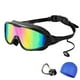 thumbnail image 2 of Gafas de natación HD de marco grande para niños | Diseño impermeable a prueba de fugas | Lentes panorámicas transparentes antivaho | Protección UV | Montura de silicona suave | Correa ajustable, 2 of 2